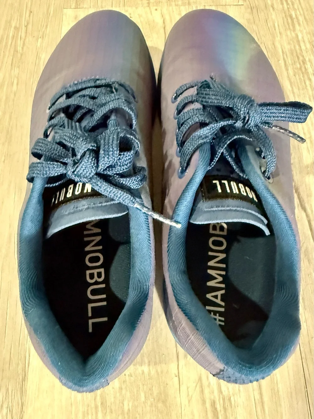 NOBULL Blue to Purple Iridescent Gradient Athletic Sneakers